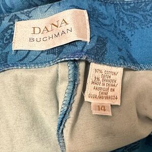 Dana Buchman Women's Patterned Blue Pants